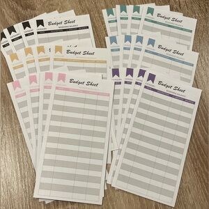 24 Expense sheets for A6 Budget Binder